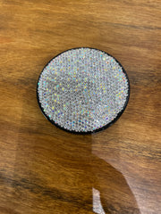 Rhinestone Round Compact Mirror
