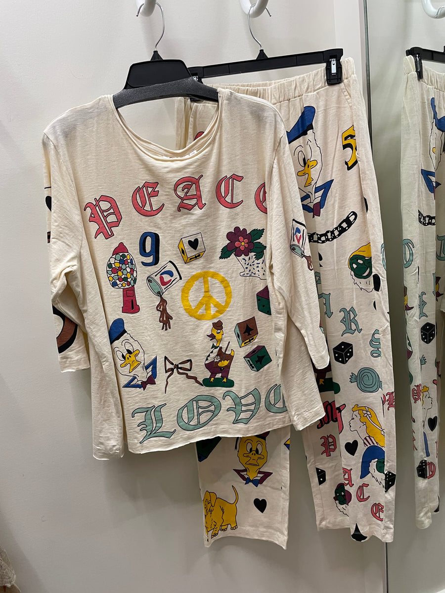 Cotton Charm Tee in Story Book