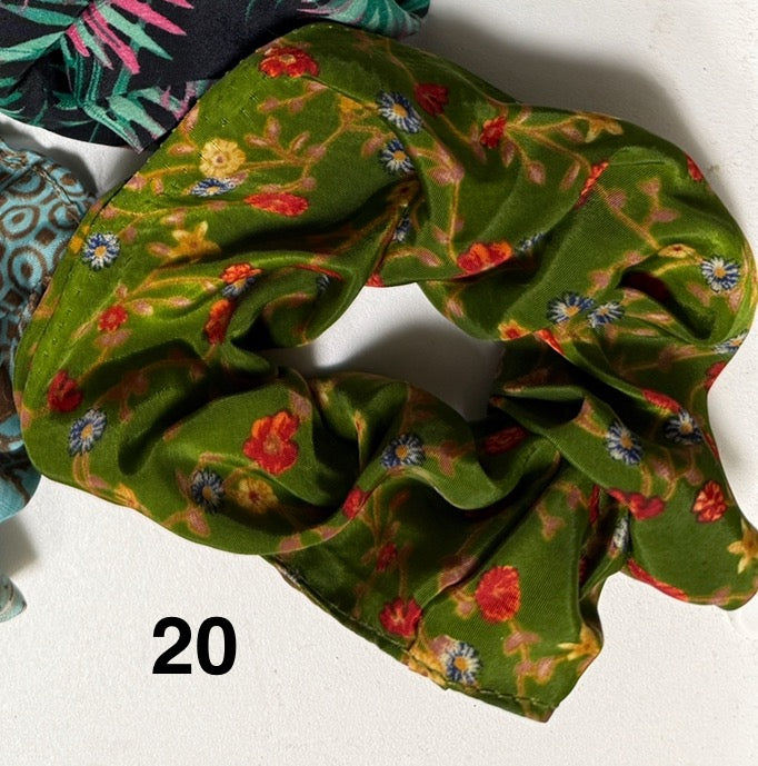 Nepalese Silk Scrunchie Hair Bands Robin Boutique