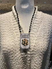 Assorted Eyeballs Button Necklace by Gina