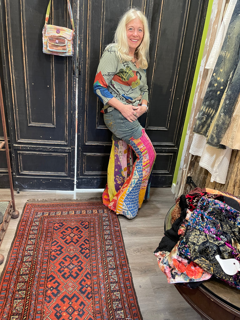 Got You Covered Kantha Jeans by Jaded Gypsy - Robin Boutique-Boutique 