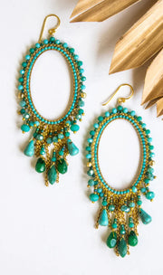 Oh My Oval Crystal Earrings by Bali Queen