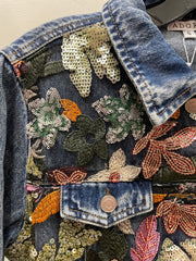 Denim Sequin Jacket by Adore