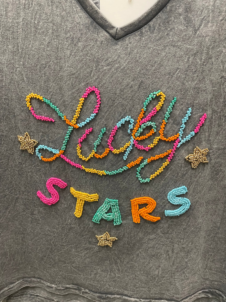 Beaded Lucky Stars Tee