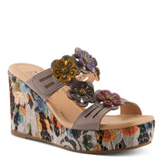 L'Artiste Caprice Platform Sandal Slides Lt. Grey Robin Boutique