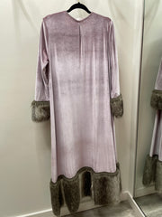 Rose Faux Fur Velvet Coat