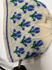 Ingrid Ecru Hand Knit Beanie Hat, Mittens and Fingerless Armwarmers By Many Hands