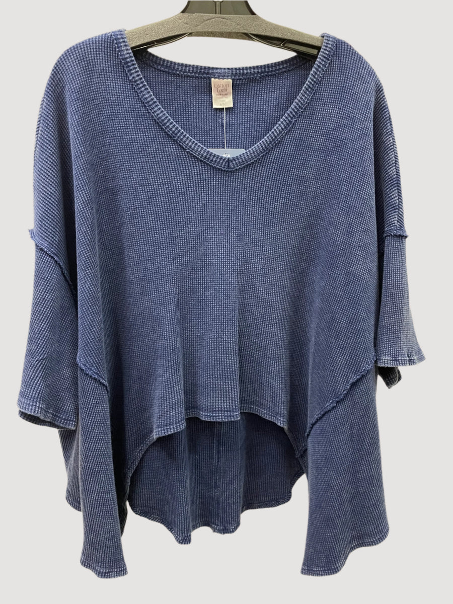 Cotton Waffle Relaxed Top