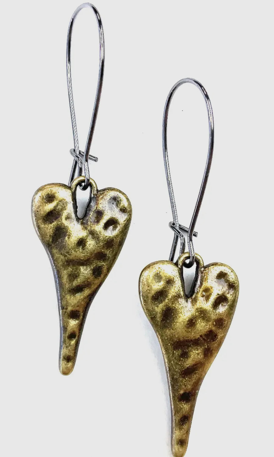 Hammered Heart Earrings