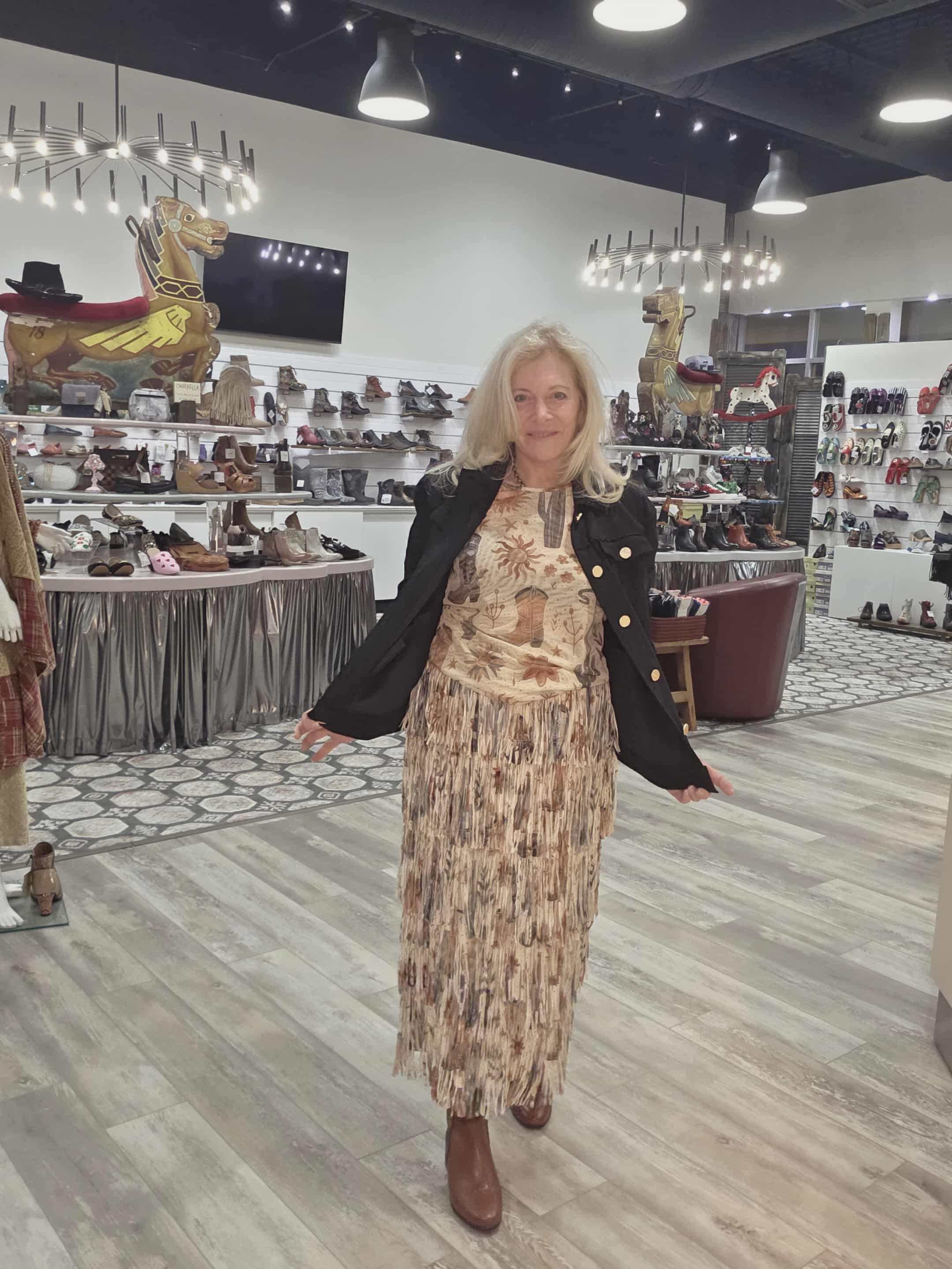 Western Fringe Skirt by WAY