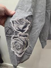 Teddy Crew Neck in Rose Patchwork by Driftwood Robin Boutique