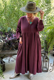 Breezy Afternoon Dress in Plum by Jaded Gypsy