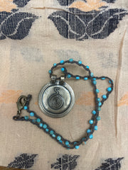 Snake Cast in Bronze Short Necklace