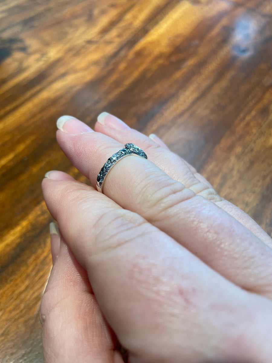 Moon & Star Stacking Ring in Silver