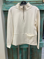 Quarter Zip Pullover in Ivory by Escape