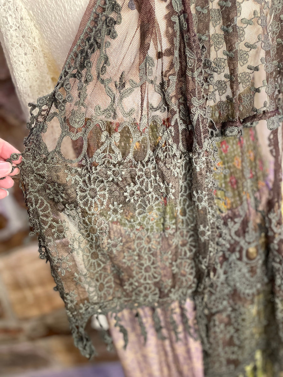 Boho Mixed Embroidered Handmade Scarf Necklace