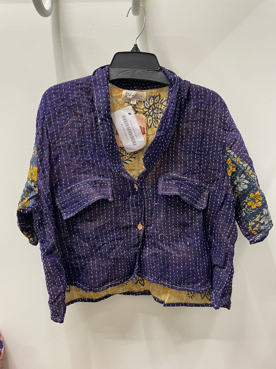 Kantha Clarity Crop Button Down #215 by Kantha Bae