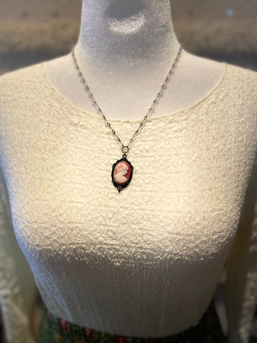 Filagree Cameo Necklace by Gina