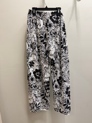 Paisley Scroll Cotton Slub Pocket Flood Pant