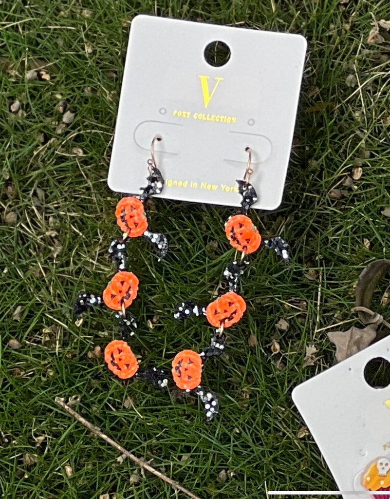 Jack O'Lantern Theme Earrings - Robin Boutique-Boutique 