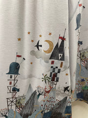 Palazzo Knit Pant in Meow-Dieval Print by Inoah