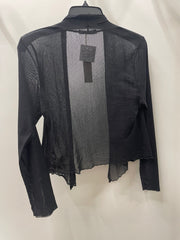 Open Front Cotton Mesh Cardigan