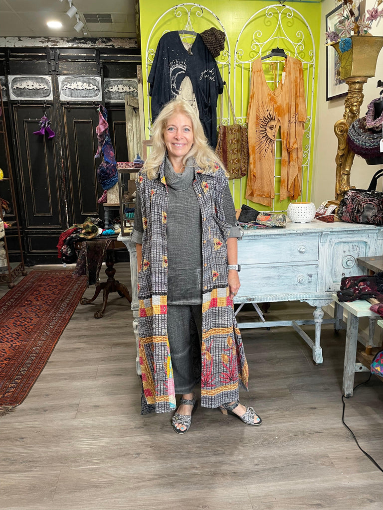 Good Vibes Duster 169 by Kantha Bae Robin Boutique