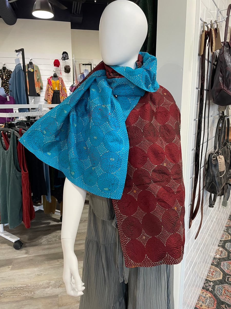 Silk Kantha Scarf #5013 by Robin