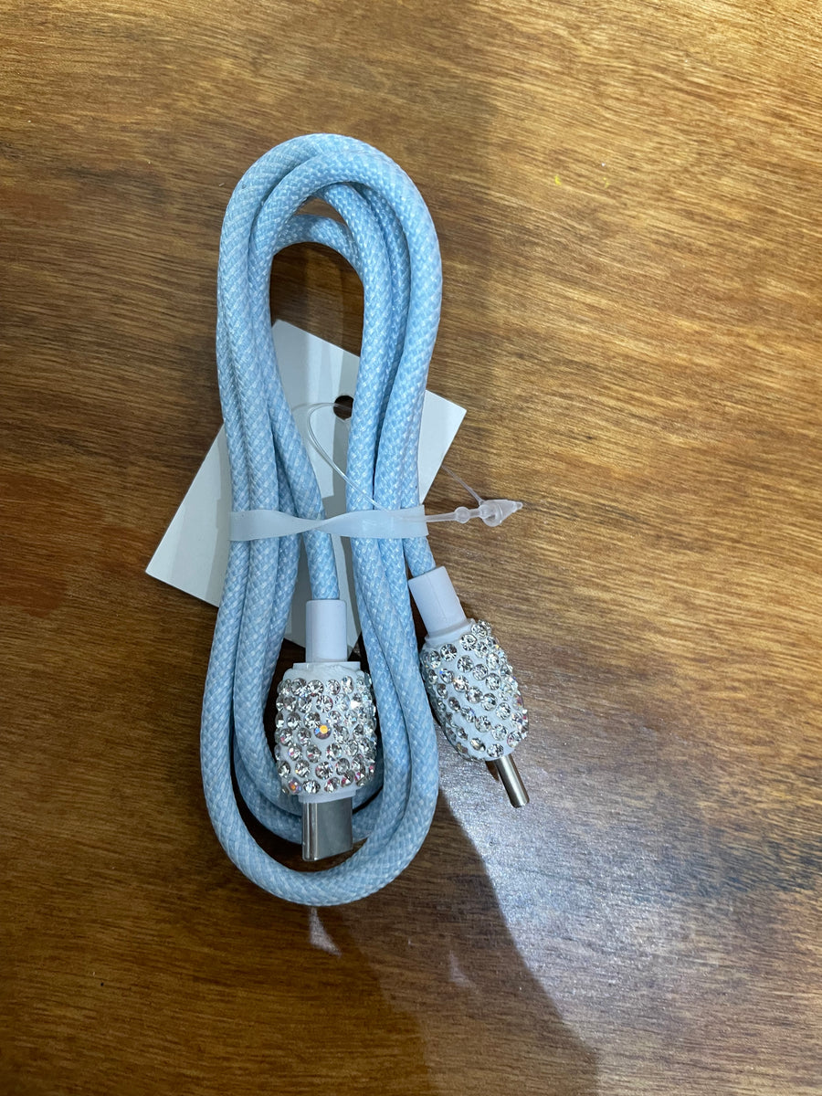 Rhinestone USb-C Phone Charge Cord