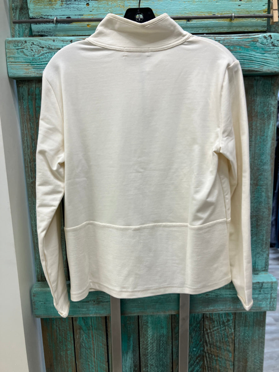 Quarter Zip Pullover in Ivory by Escape