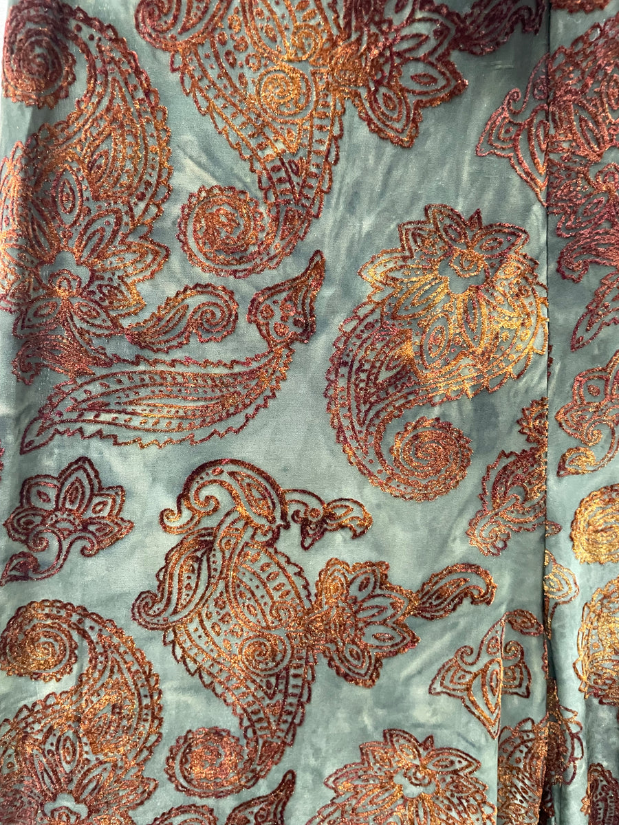 Flocked Velvet Palazzo Pant by Paparazzi