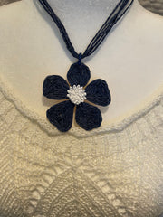 Rattan Wild Rose Necklace