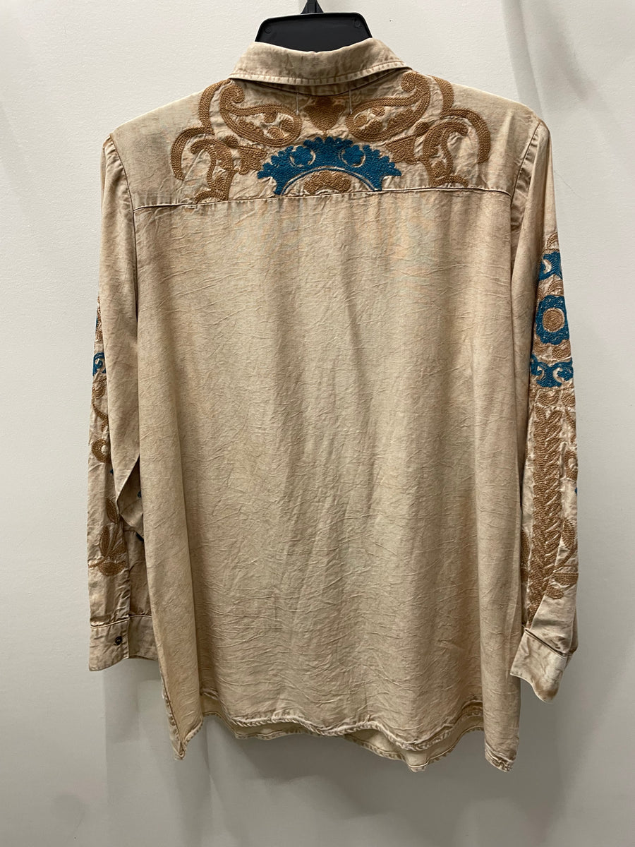 Mandala Denim Blouse by All About Her