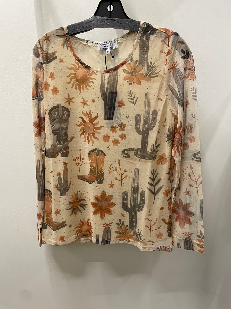 Desert Dreamer Mesh Top by WAY