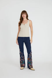 Wide Leg Pull On in Far East Floral by Driftwood