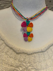Rattan Double Flower Necklace