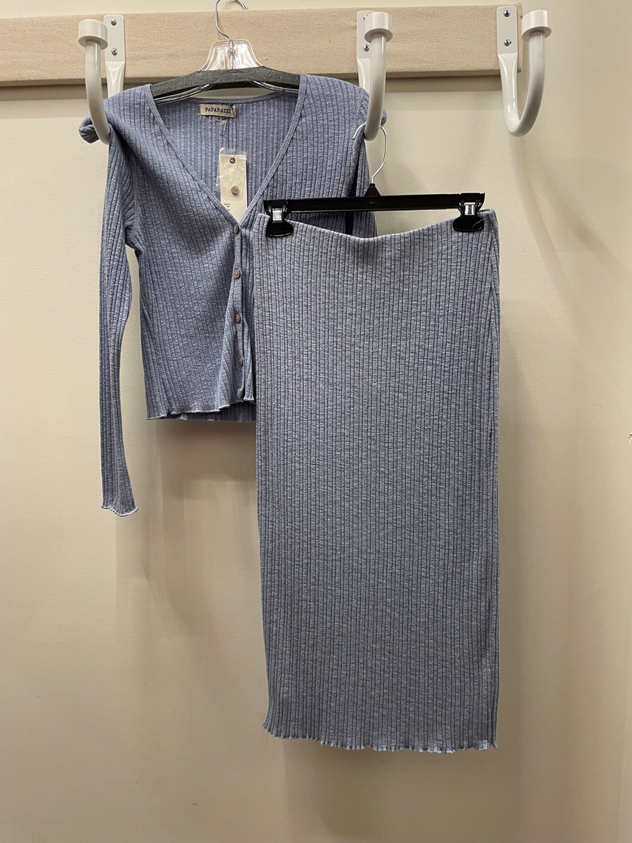 Poor Boy Rib Knit Skirt