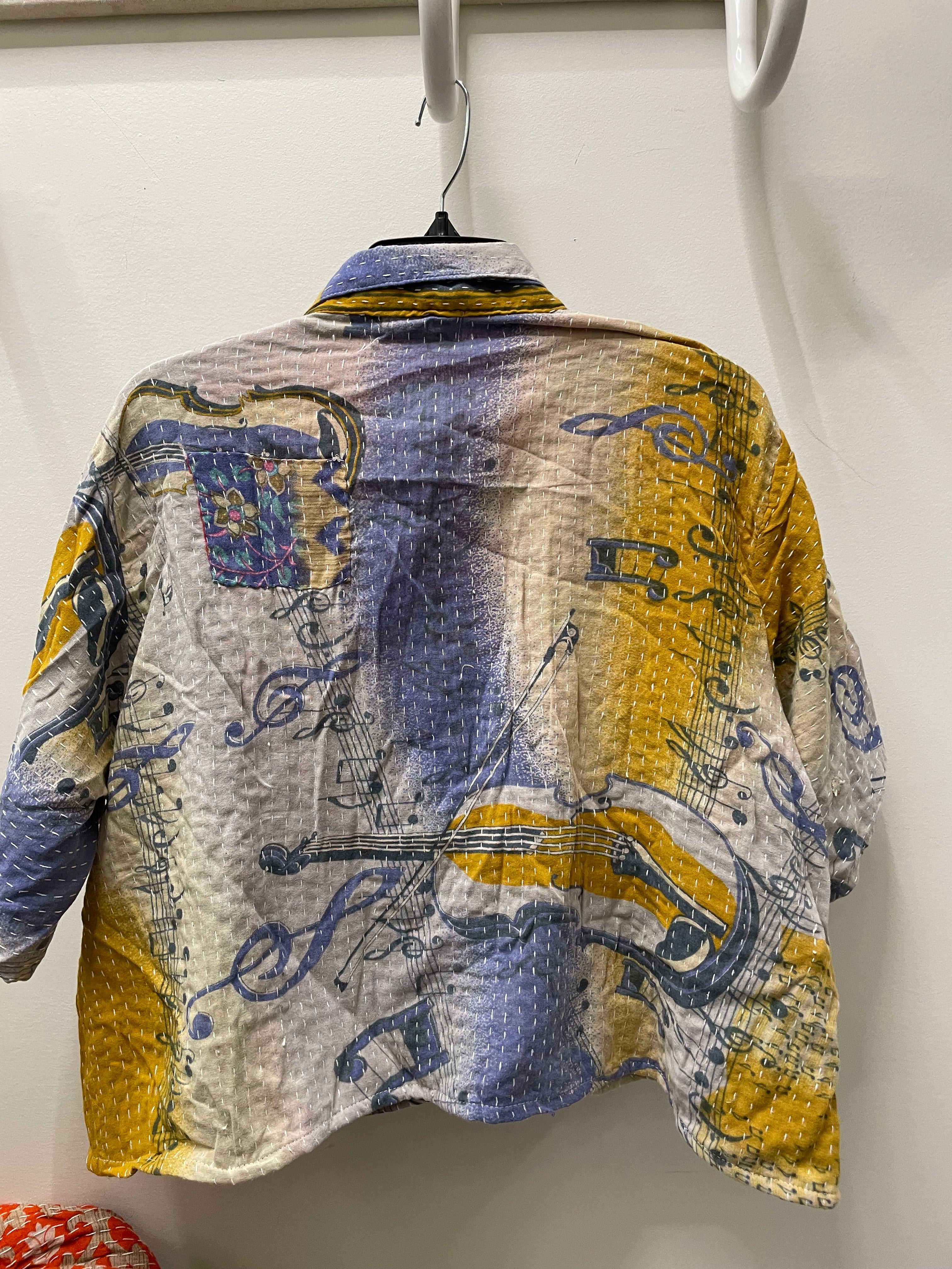 Kantha Clarity Crop Button Down #191 by Kantha Bae