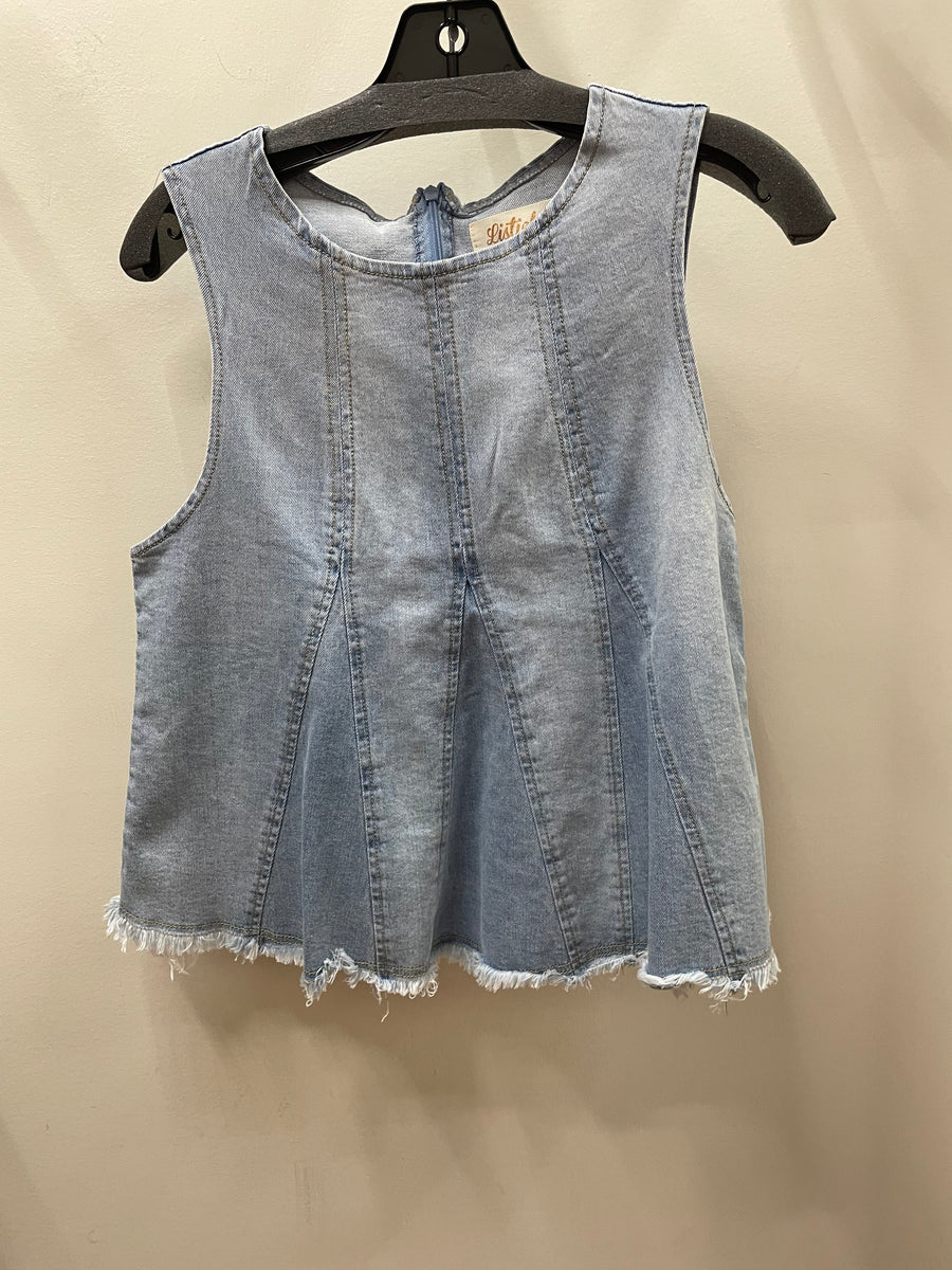 Denim Flare Halter Top