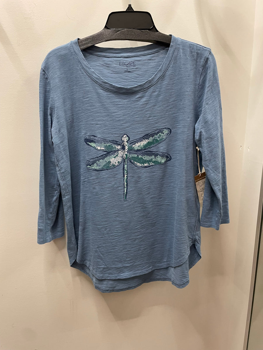 Destination 3/4 Sleeve Tee Dragonfly by Escape
