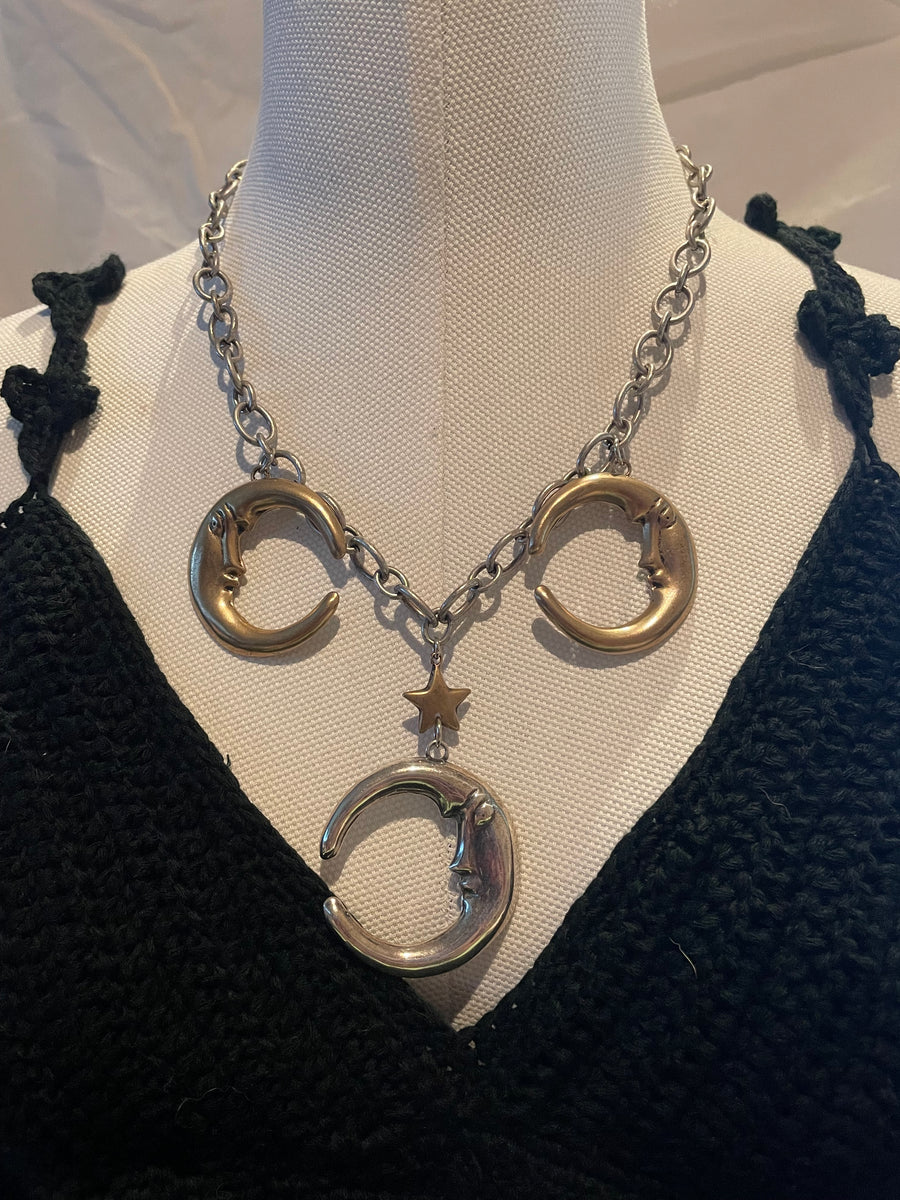 Triple Moon Necklace by Tara Gasparin