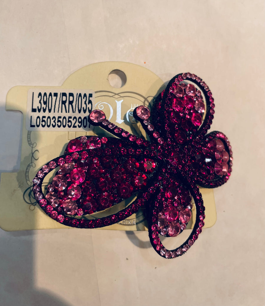 Butterfly Rhinestone Hair Clip