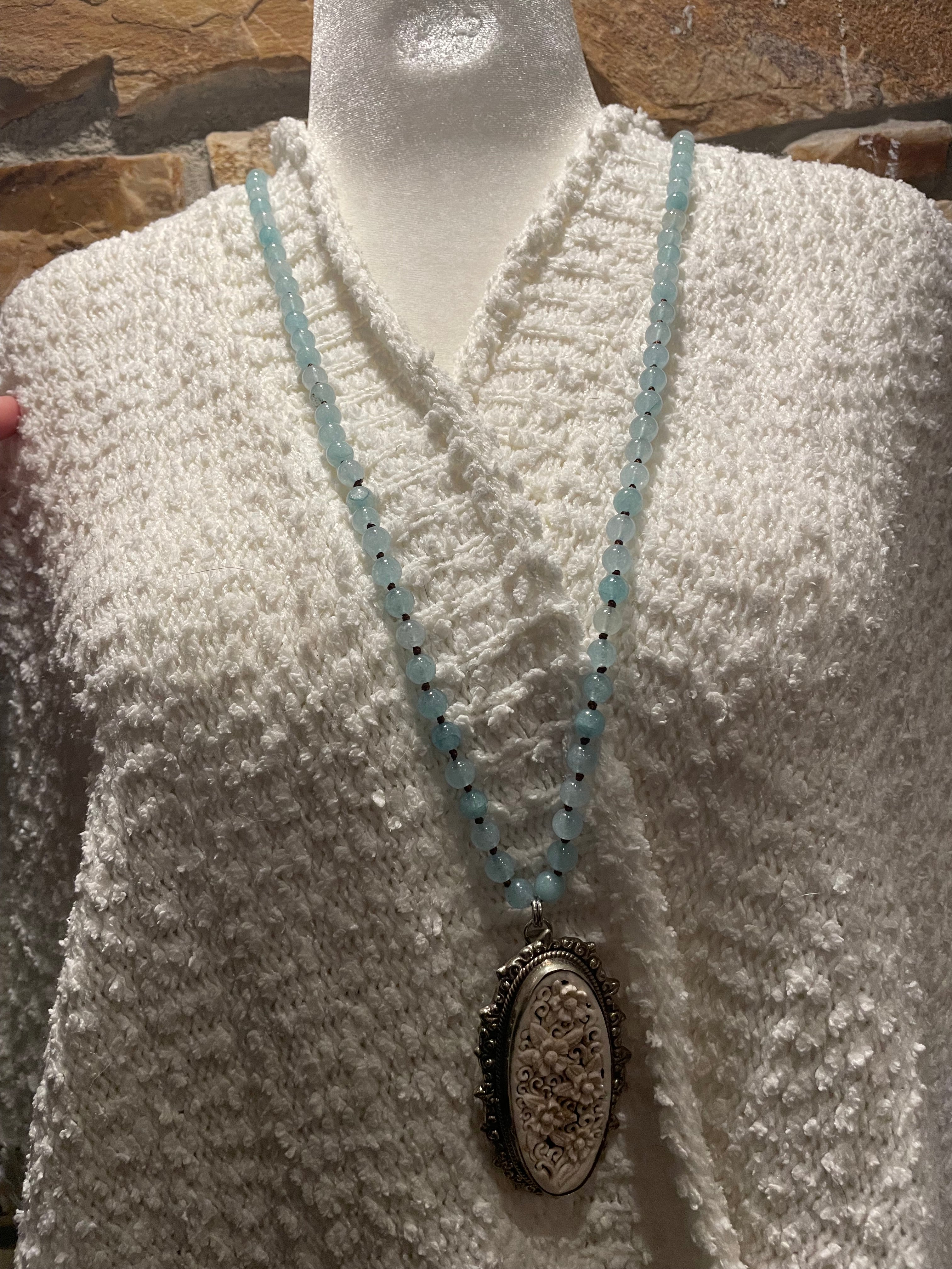 Cherry Blossom Long Necklace by Tara Gasparin