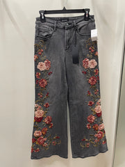 Mona Wide Leg Jean in Black Swan Re-edition by Driftwood