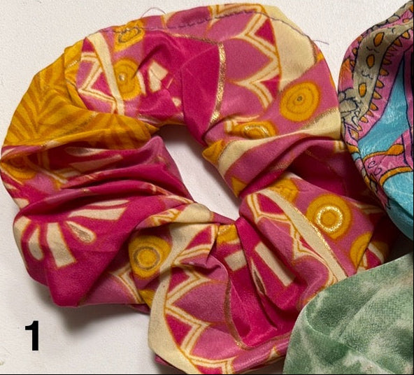 Nepalese Silk Scrunchie Hair Bands Robin Boutique