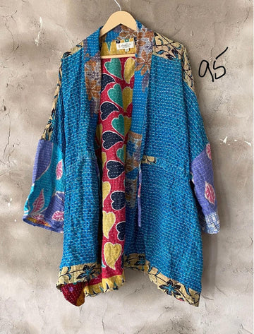 Kantha Shortie Kimono by Kantha Bae - Robin Boutique-Boutique 