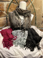 Boho Mixed Embroidered Handmade Scarf Necklace