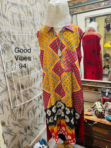 Good Vibes Duster by Kantha Bae - Robin Boutique-Boutique 