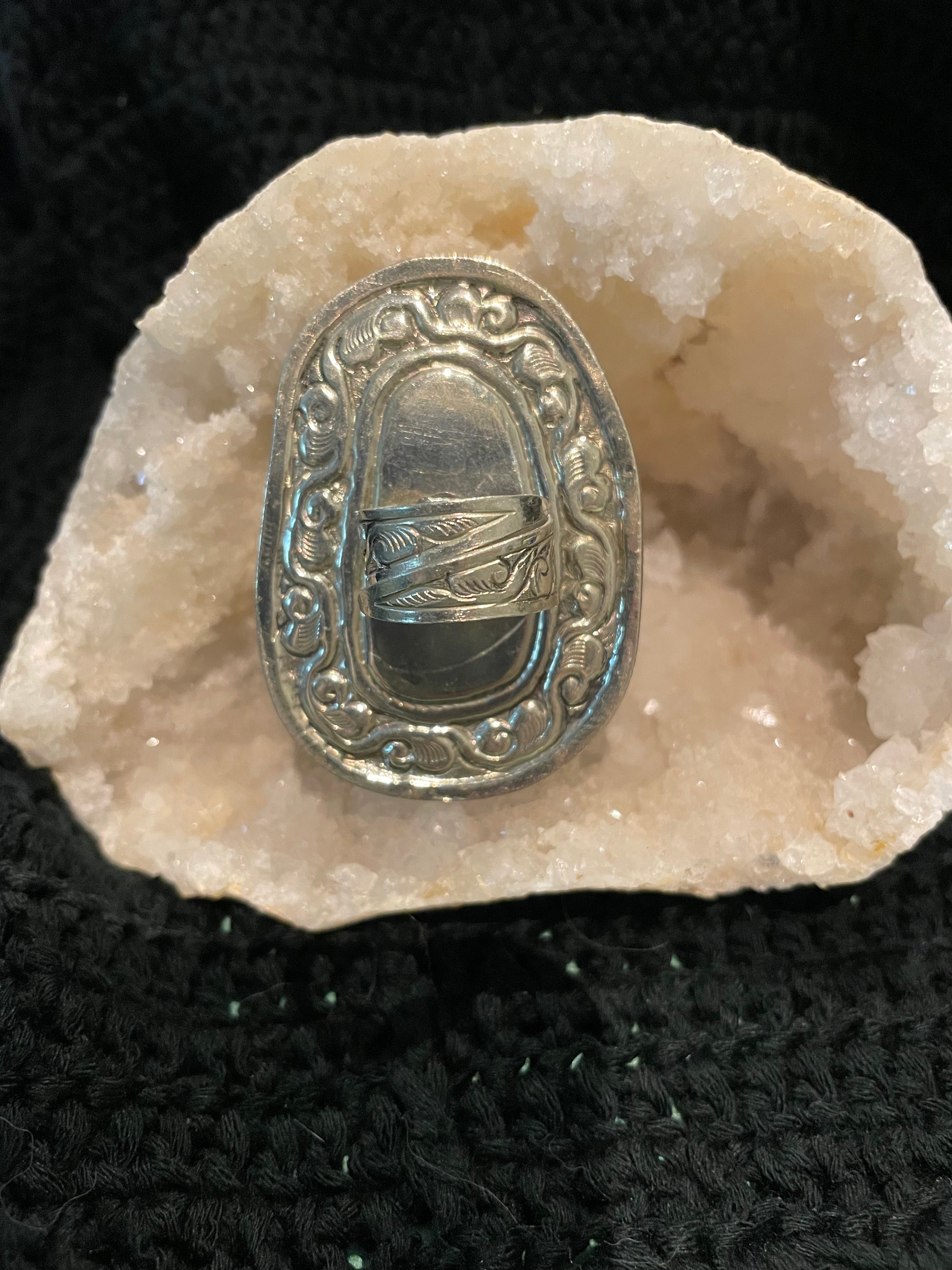 Amethyst Geode Adjustable Ring