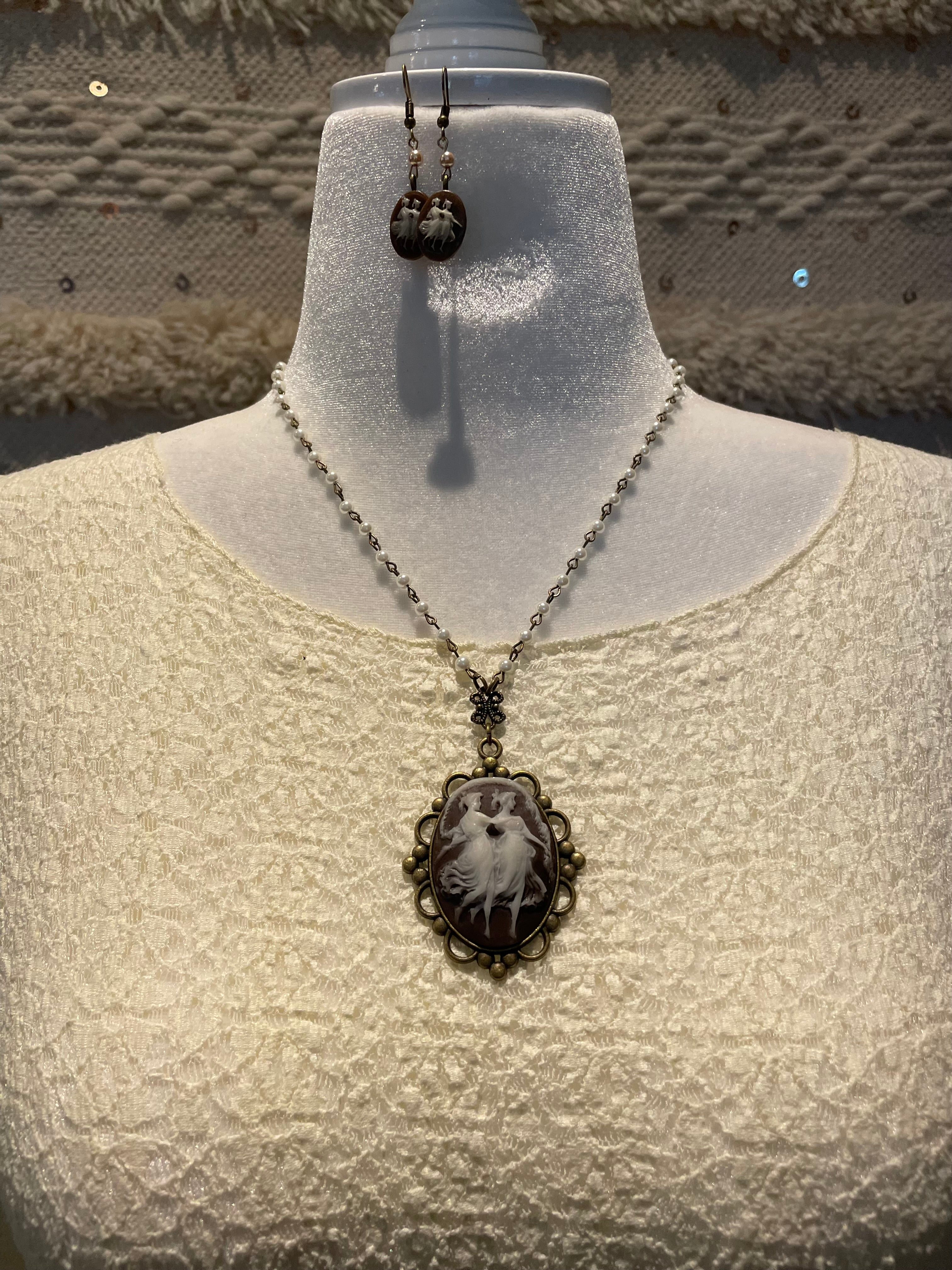 Dancing Cameo Earrings by Gina